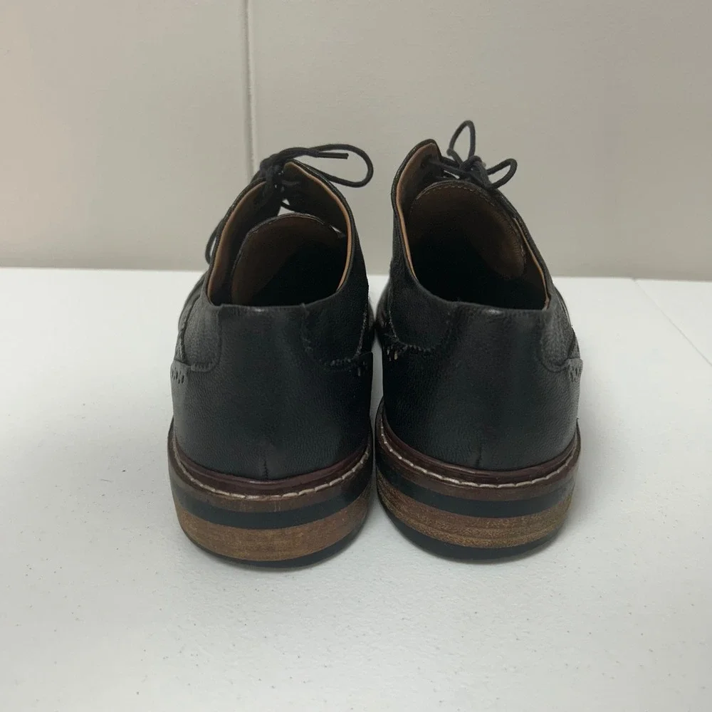 Cole Haan Wingtip Oxford Mens 11M Black Pebbled Leather Brogue C24112
